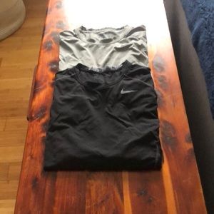 2 Nike DrFit L/S compression shirts